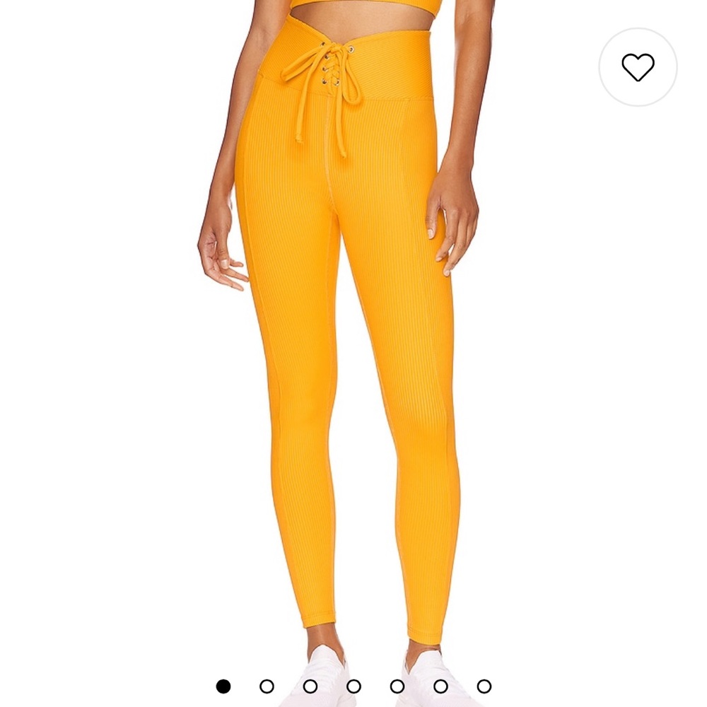 Year of Ours Ribbed Orange Football Legging Small